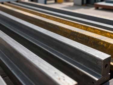 Kalın lama bakır plakalar ve bara parçaları, endüstriyel metal geri dönüşüm sahası