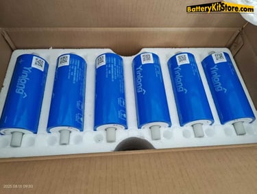 Yinlong 40Ah LTO battery cells in a carton box for shipment