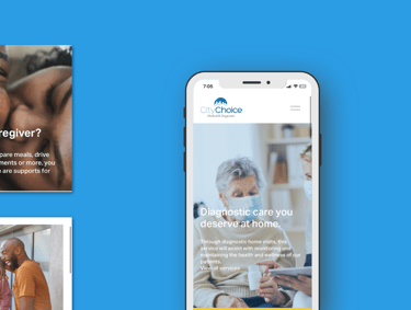 responsive mobile mock for website mobile design service.
