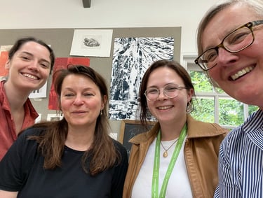 Residency artists with Sarah Devlin