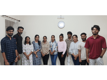 Group of interns working on innovative projects and building prototypes during internship program