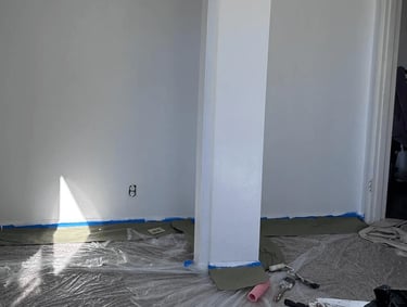 construction painting setup