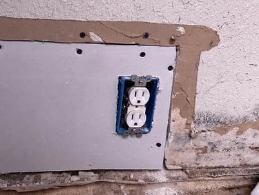 electrical socket under construction