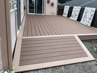 newly built house deck