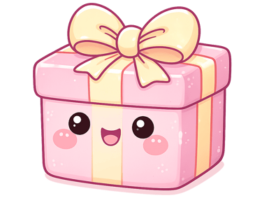 WhichDee Shop Logo - A smiling cartoon box logo