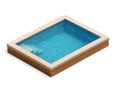 icon 3D de piscine semi realiste