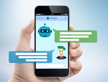 AI chatbot handling customer inquiries to reduce call center workload and support costs