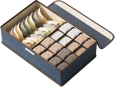 a box with a variety of different types of ties