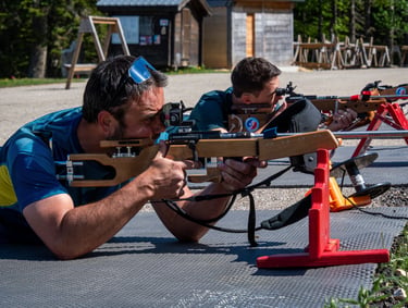 Activités original de biathlon pour les adolescents ou les adultes à Autrans-Méaudre en Vercors