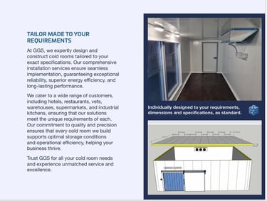 a room with a large white room with a blue door and a white wall