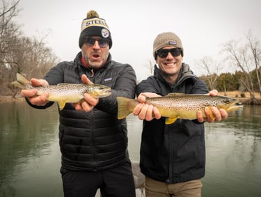 trophy brown trout on the South Holston River in Tennessee 