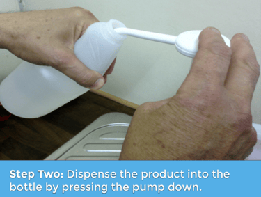 images of cleaning product being prepared