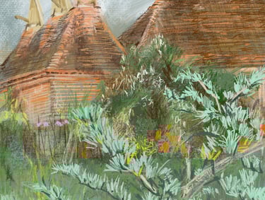 Great Dixter - view from the porch