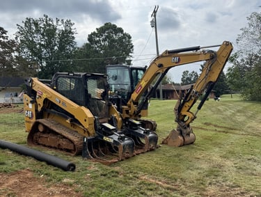 skid steer and mini excavator