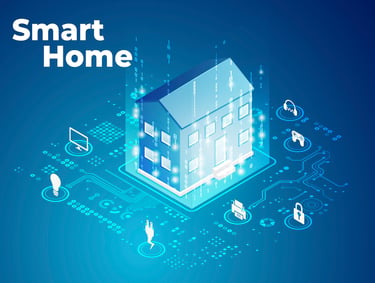 a smart home with smart home technology