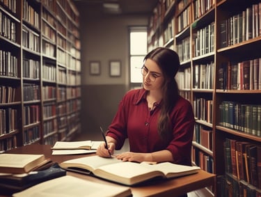 A group of students discussing in a classroom with charts on the wall.
