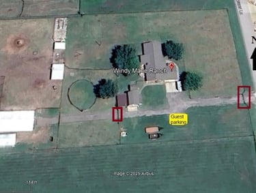 Windy Mane Ranch access aerial view
