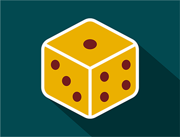 a yellow dice