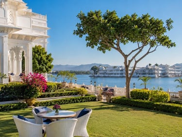 Lawns at Taj Lake Palace Udaipur