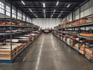A clean, organized garage space with tools and vehicle covers ready.