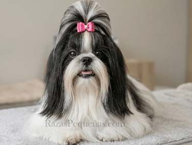 shih tzu blanco y negro