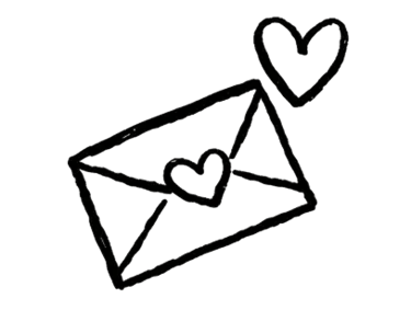 a mailbox with a heart shaped envelope