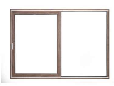 a window with a sliding glass door and a white wall
