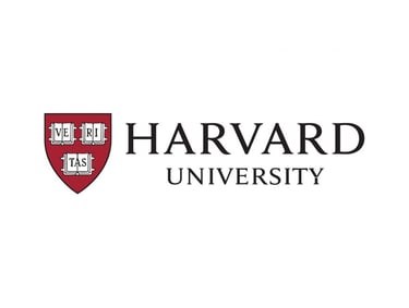 a harvard university logo with a red and white background