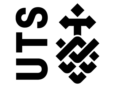 a black and white logo with the word,'UTS'