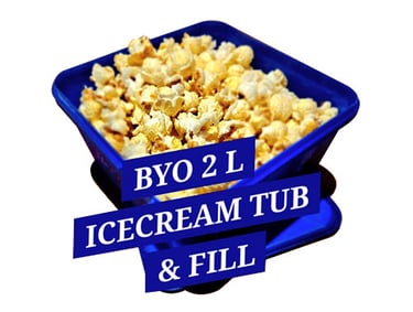 recycle icecream tub for kettle korn