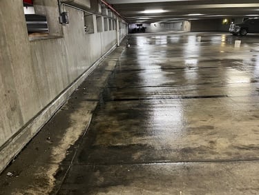 before and after parking garage pressure cleaning fort lauderdale 