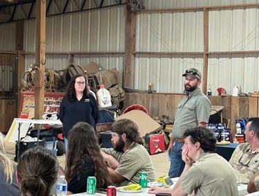 two people speaking at Walker Ranch