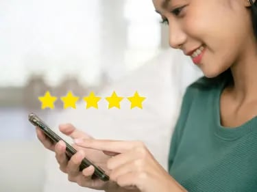 avaliações 5 estrelas no google