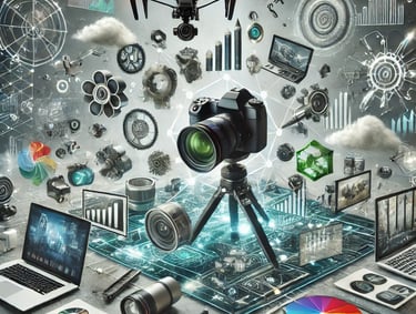 a camera and a camera on a table