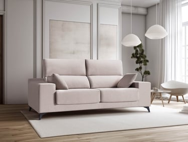 sofa 3 plazas barato calidad increible de tela