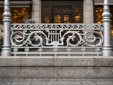 Beautiful Cast Aluminum Railing and Bollards