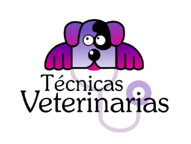 Logotipo de la empresa técnicas veterinarias que patrocina al club valenciano de natación