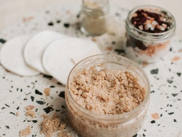 Vanilla-scented body scrub