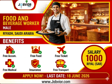 Job poster for Food and Beverage Worker in Riyadh, Saudi Arabia,