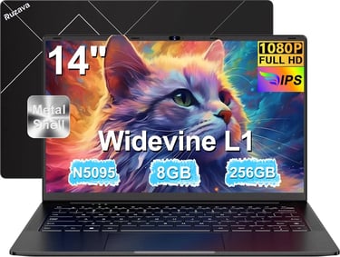 Ruzava RK70 Ordenador Portátil 14 Pulgadas Celeron N5095 Upto 2,9 GHz Portatiles 8GB RAM 256GB SSD