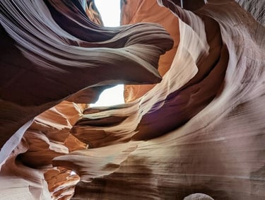 The Woman in the Wind in Lower Antelope Canyon