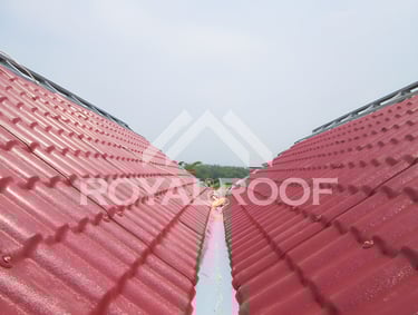 Proyek Genteng uPVC Royalroof bangunan ruko mojosari