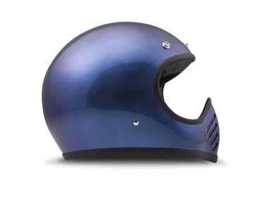 Klasyczny kask motocyklowy w stylu enduro DMD Seventyfive Metallic Blue