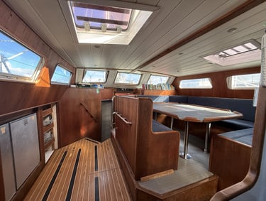 saloon interior wind shift sailing adventure yacht