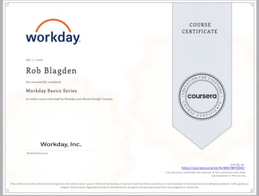 Workday Basics Certificate