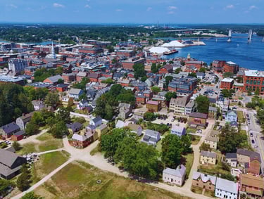 Aerial view, Portsmouth, NH
