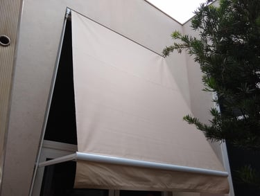 toldo com braço reto