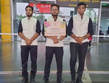 Guest Coordinators at the airport by Geet Events