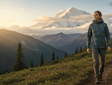 women wearing adaptable travel clothes ideal for Denali hiking gear essentials.