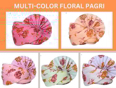 Multi-Color floral pagri by geet events